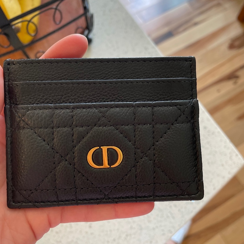 Dior caro black cardholder